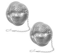 2 Pièces Infuseur à Thé Boule en Acier Inoxydable Maille Fine | Chaîne Longue Détachable, Design Globe Élégant, pour Thé en Vrac et Épices à Vin Chaud