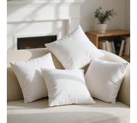 2 pièces Inserts de coussin carré blanc - Coussins décoratifs premium pour canapé, fibre de polyester douce, texture de velours, convient pour le lit et le canapé, ajoutant du confort et un style mode