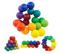 2 Pièces Intéressant Arc-en-Ciel Jouet Sensoriel Balle Set, Balle Anti-Stress pour Adolescents et Adultes, Boule Puzzle pour Les Enfants