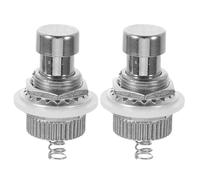 2 Pièces Interrupteur de Pédale D’effet Guitare, Bouton-poussoir | Mécanisme à Ressort, Base Acier Galvanisé Épais, Patin Antidérapant, Assemblage Modulaire Rapide
