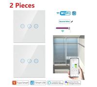 2 Pièces Interrupteur Intelligent WiFi avec Alexa Smart Life Tuya App Pour portes électriques volets roulants contrôle de stores
