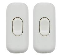 2 Pièces Interrupteur Torpedo 250V / 6A Interrupteur à Cordon en Ligne | Interrupteur Bipolaire Inline 2 ou 3 Ligne Interrupteur Intermédiaire pour Petits Appareils Lampes de Bureau et de Chevet