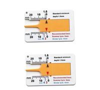 2 Pièces Jauge De Profondeur De Profil De Pneu, Jauge De Profondeur De Bande De Roulement De Pneu 0-20mm, Mesureur De Roue De Pneu à étrier, Jauge De Profondeur De Profil Pour Pneus Abs