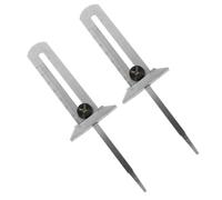 2 Pièces Jauge de Profondeur Pneu 0-60mm en Fer pour Voiture | Mesure Précise de L'usure, Prise Antidérapante, Argenté, , pour Conduite Sûre