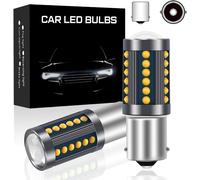 2 Pièces Jaune Ba15s Ampoules Clignotant Led P21w, 1156 Ampoule De Clignotant 36smd Mise À Niveau Des Puces Cob 500lm Led Clignotants Avant Arrière Pour Véhicule Automobile 12v