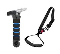 2 Pièces Jeu de Poignée de Porte de Voiture, Poignée de Support de Véhicule, 1 Poignée de Porte de Voiture Multifonctionnelle 3in1 et 1 Poignée de Voiture Encliquetable pour Seniors et Handicapés