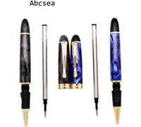 2 Pièces Jinhao 450 Stylos À Bille Pointe Fine,Stylos Fineliner Noir (Fleur Bleue Et Verte),Avec 5 Pièces De Rechanges Pour Stylo À Bille Roulante Standard Noir 0,5 Mm