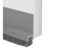 2 Pièces Joint Bas de Porte,100cm Bas de Porte Brosse,Boudin de Porte Adhesif pour Isolant Froid Isolation (Gris)