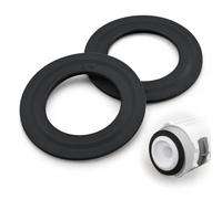 2 Pièces Joint Chasse d'Eau WC, Compatible avec Siamp Optima 49 50 | Silicone Noir, Ø Extérieur 72 mm, Ø Intérieur 45 mm, Résistant au Vieillissement, pour Réservoir et Mécanisme de Toilette