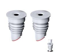 2 Pièces Joint de Tuyau de Machine à Laver, 35-40 mm Blanc Bouchon Anti Odeur Machine à Laver, Bouchon d'Étanchéité de Tuyau d'Évacuation, Joint de Tuyau d'Égout Bague d'Étanchéité pour Cuisine