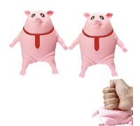 2 Pièces Jouet de Cochon Anti-Stress | Jouet Anti-Stress pour Cochon Spongieux | Squishy Pig Toy | Figurine Cochon Extensible | Anti-Stress Pig Squeeze Fidget Toys pour Enfant et Adultes