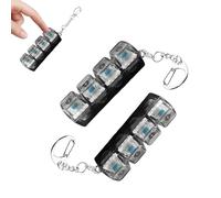 2 Pièces Jouet Fidget Clavier Porte-clés 4 Boutons Jouet Clavier avec Lumière, Funny Keyboard Clicker Fidgets Toys, Gadgets Portables pour Soulager l'ennui en Classe, à l'école, au Bureau