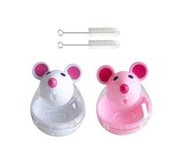 2 Pièces Jouets D'alimentation Avec 2 Pièces Brosses De Nettoyage, Distributeur De Boules De Nourriture Pour Chat, Jouets De Friandises, Mangeoire Pour Interactif, Formation IQ
