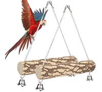 2 pièces Jouets de balançoire pour Oiseaux de Compagnie, Perroquet en Bois Suspendu Pont Suspendu, Jouet de sécurité pour Oiseaux, Banc de Jeu à mâcher et à Mordre pour Poulets,
