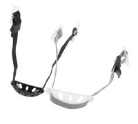 2 Pièces Jugulaire Casque Chantier Y, Remplaçable, Noir et Blanc | Haute Ténacité, Structure Stable, Plastique et Polyester, pour Ouvrier du Bâtiment, Lot Professionnel