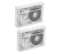 2 Pièces K7 Audio Vierge Plastique, 60 Cassette Transparente | Compatible Mini Enregistreur, pour Interviews et Réunions, Usage Musique, Lot