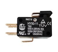2 pièces KEDU HY50-11 Micro interrupteur 6 broches interrupteurs à bouton-poussoir 2NO + 2NC Distance normale≥2.7mm 10 (8) A 250VAC 5E4 15/20A 250/125VAC 1HP 125/250VAC CE TUV