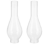 2 Pièces Kérosène Abat-Jour Cylindre Abat-Jour Verre Abat-Jour Vintage Abat-Jour En Verre Clair Abat-Jour Lampe À Huile En Verre Cheminée Transparent Lustre En Verre Abat-Jour Kérosène