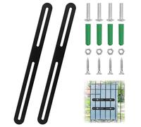 2 Pièces Kit de Fixation pour Boîte aux Lettres de Clôture, 280 x 24mm Connecteurs Plats Réglables pour Clôture, Fixations de Clôture pour Boîtes aux Lettres pour la Réparation de Meubles en Bois