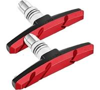 2 pièces Kit de frein vélo pour Shimano | 1 paire de patins de frein ROUGE pour le vélo | V-Brake 70mm V-Brake symétrique | Plaquettes de frein | Gommes de frein | Kit de patins de frein | Patins de f