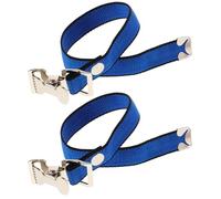 2 Pièces Kit de Sangles de Pied Réglables pour Échasses | Bleu, Tissu et Acier Inoxydable, Installation Rapide, Usage Pro pour Rénovateurs et Poseurs