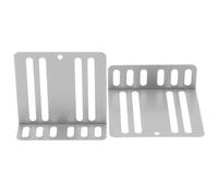 2 Pièces Kit de Support Audio pour Voiture en Fer Argenté | Lecteur CD et Système Stéréo, Installation Simple, Cadre Pratique, Compatibilité, Paire