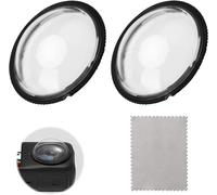 2 Pieces Kit Premium De Protection D'Objectif Pour Insta360 X4 Couvercles Rotatifs 360° Étanche À La Poussière Pc Accessoire Essentiel Pour Caméra Sport Avec Chiffon D'Essuyage[GOP6251771]