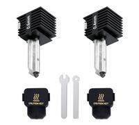 2 Pièces Kits Hotend 0,4 mm + 0,6 mm pour Bambu Lab A1/A1 Mini, Kit Hotend AméLioré pour Imprimante 3D Bambu Lab A1/A1 Mini 3D, Assemblage Hot End 0,4/0,6 mm Buse en Acier Trempé et Chaussette