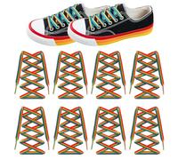 2 Pièces Lacets Arc-en-ciel，Arc-en-Ciel Lacets Plats, Lacets pour Baskets, Sneakers et Chaussures, pour Enfants et Adultes, Lacets Gay, Arc-en-Ciel, Pour la Mode, le Sport et la Communauté LGBTQ