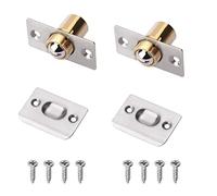 2 Pièces Laiton Loqueteau Bille, Loqueteau à Bille pour Porte, Loquets de Porte à Billes Réglables, Loquets à Billes Réglables, pour Armoires et Armoires, Serrures de Porte à Boucle à Rouleau