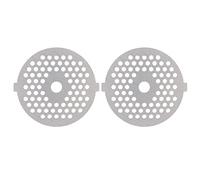 2 pièces lame de hachoir électrique plaque de broyage en acier inoxydable lame de hachoir à viande à trou rond pour broyeur de type 5# B acier inoxydable 304 de qualité (Couteau à mailles d'ouverture