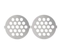 2 pièces lame de hachoir électrique plaque de broyage en acier inoxydable trou rond pour broyeur de type 5# B lame de hachoir à viande lame de broyage alimentaire disque de (Couteau à mailles à