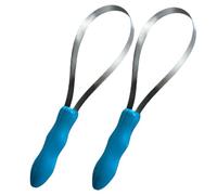2 pièces lame de perte pour chiens, outil de démêlage cheval double face en acier inoxydable avec poignée ABS, lame perte pour chat chien cheval bovins mouton, outil démêlage