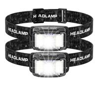 2 Pièces Lampe Frontale LED Ultra Puissante, 2000 Lumens ,Capteur De Mouvement,Pour Pêche,Camping,Cyclisme,Running