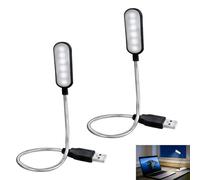 2 Pièces Lampe LED USB Flexible, Lampe USB Dimmable, Lampe USB Flexible 6 LED à Col de Cygne, Éclairage Ordinateur et Lecture, USB Lumière Douce pour PC, Mac, Powerbank, TV USB, Faible Consommation