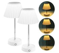 2 Pièces Lampes De Chevet LED : Pliable Et Télescopique, Lampe De Table Rechargeable Avec Type-C, Idéal Pour Chambre À Coucher, Salon Et Restaurant (Blanc)