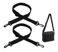 2 Pièces Laniere Sac Bandouliere, Sangles de Sac à Bandoulière Réglables en Nylon, Courroies Universelles pour Hommes et Femmes pour Sacs de Sport, Ordinateurs Portables, et Appareils Photo, Noir