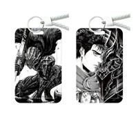 2 Pièces Lanyard Porte Badge Porte Cartes Anime Berserk Guts | Pour Cartes d'Identité, Clés, Bureau, École, Transport (6)