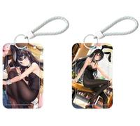 2 Pièces Lanyard Porte Badge Porte Cartes Rascal Does Not Dream of Bunny Girl Senpai Sakurajima Mai Animé | Pour Cartes d'Identité, Clés, Bureau, École, Transport (5)