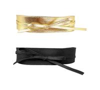 2 Pièces Large Ceinture Pour Femmes, Ceinture Polyvalente Classique, Accessoires De Vêtements, Ceinture En Cuir Pu, Courroie De Bracelet.