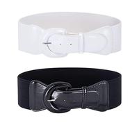 2 Pièces Large Ceinture Pour Femmes, Ceinture Simple Et Polyvalente, Ceinture Rétro, Ceinture Élastique Élastique, Ceinture De Décoration De Vêtements.