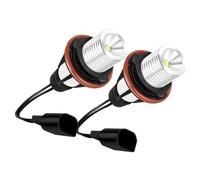 2 Pièces LED Ange Yeux Halo Marqueur Anneau Ampoule 10W Pour BMW E39 E53 E60 E61 E63 E64 E65 E66 E83 E87 X3 X5-Blue