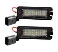 2 Pièces LED Éclairage Plaque Immatriculation Auto pour VW Golf 4 5 6 MK4 MK5 MK6 Passat Polo CC Eos Scirocco,18 SMD LED Plaque Immatriculation,Sans Erreur,Éclairage de Plaque D'immatriculation Canbus