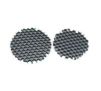 2 pièces LED lumière douce ombre capot Downlight projecteur rond nid d'abeille maille couverture noir Anti-éblouissement lumière Anti-éblouissante en aluminium(65mm)