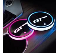 2 PièCes LED Porte-gobelets pour Peugeot GT 508 5008 3008 208 2008 308 Voiture Gobelet Dessous 7 Couleurs Tapis de Verre USB Chargement Tasse sous-Verres