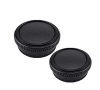 2 pièces Lentille Arrière Cap+2 pièces Bouchon Corps compatible avec pour Canon FD Mount Lens & FL Mount Lens w/pour Canon AE-1P F-1 AV-1 A-1 AE-1 T-80 caméra(2 Sets)