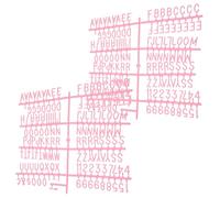 2 Pièces Lettres en Plastique Rose, Style Moderne | Installation Facile, Ensemble Alphabet Chiffres et Symboles, pour Panneaux à Lettres, la Cuisine, Événements, Enseignants