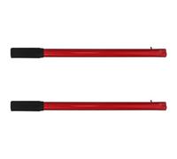 2 Pièces Levier Hydraulique de Cric de Sol 2 Tonnes en Acier | Remplacement pour Cric de Sol et Palan Moteur, Prise Caoutchouc Rouge, Usage Atelier DIY ou Pro