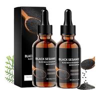 2 pièces L'Huile Capillaire Au SéSame Noir,SéRum Naturel Biologique Au SéSame Noir, Nourrissent Les Cheveux Et AméLiorent Les Cheveux Secs Et CréPus