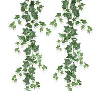 2 Pièces Lierres Artificielles Guirlande Faux Lierre Feuillage Artificiel Plantes Grimpantes Artificielles Interieur Extérieur Vigne Faux Décoration Pour Chambre Jardin Bureau Fête Mariage